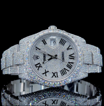 Roman Glacier – 41MM Bustdown Timepiece